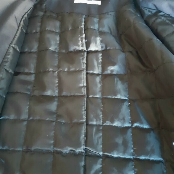 Calvin Klein SZ 42R Black Quilted Lined Men's Nylon Medium Length Overcoat - Picture 11 of 16